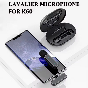 Mikrofon wireless lavalier me kasë karikimi, për video, intervista dhe live