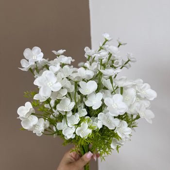 Degë lulesh artificiale të bardha dekorative