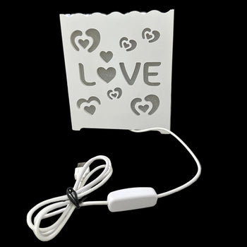 Llambë dekorative LED me zemra, USB