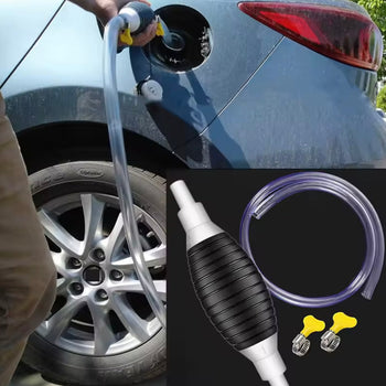 Pompe manuale për transferim lëngjesh me tub, ideale për karburant, ujë dhe vaj