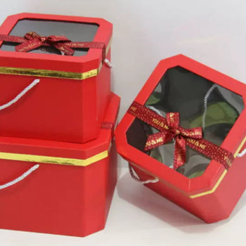 Set me tre kuti paketimi me fjongo “You and me” dhe kapak transparent