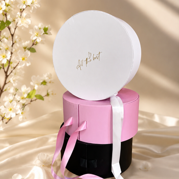Set 2 kuti cilindrike për paketim dhuratash