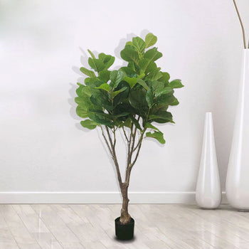 Pemë artificiale me 2 degë dhe 1 trung, me gjethe jeshile