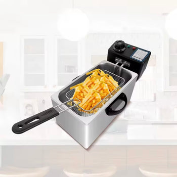 Fritezë elektrike 3.5L, 2000W, inox, me kosh të madh