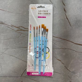 Set me 6 furça pikturimi ngjyrë rozë dhe blu