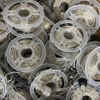 Shirit me drita 20 m, në formë rrotulle, e bardhë.