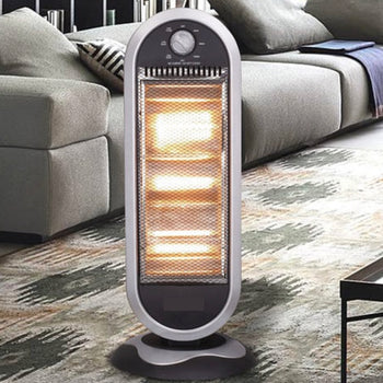 Ngrohëse elektrike 1200W në ngjyrë të zezë dhe argjendtë