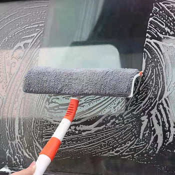 Leckë pastrimi mikrofibër me bisht të gjatë