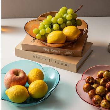 Frutiere akriliku në formë luleje e kuqe transparente