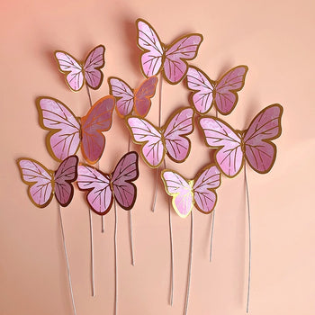 Dekor me flutura për tortën (cake topper)