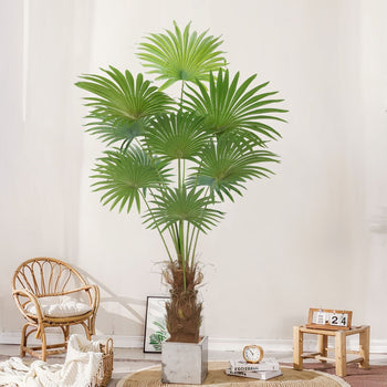 Pemë artificiale palme “Fan Palm”, 130 cm