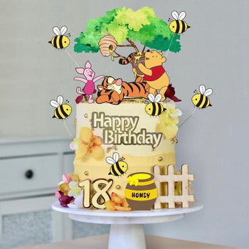 Dekor për tortën me bletë x5 (cake topper)