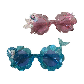 Syze dielli për fëmijë me dizajn princeshë dhe sirenë, me shkëlqim glitter