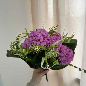 Degë artificiale me 7 boce lule bore, disa ngjyra