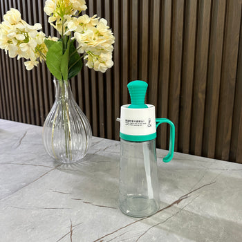 Shishe qelqi për vaj me furçë silikoni dhe dorezë