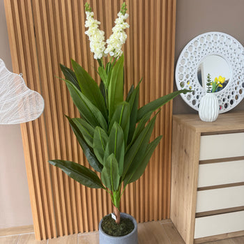 Pemë artificiale “White Snapdragon”, 140 cm