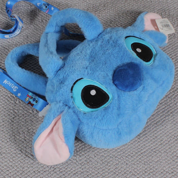 Çantë pellushi me Stitch me rrip dhe mbajtëse