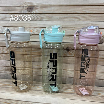 Shishe transparente uji me shkrim “Sport”