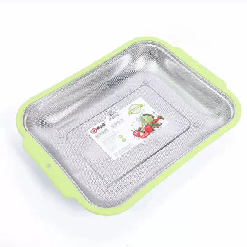 Kullesë plastike me rrjetë metalike për kuzhinë, Jeshile