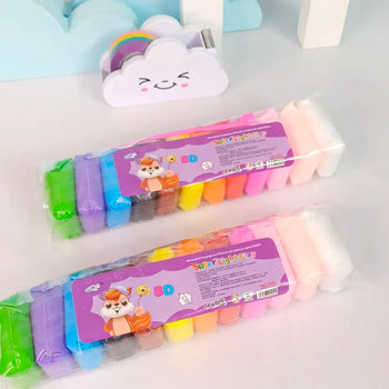 Plastelinë me 12 ngjyra të ndryshme 8D