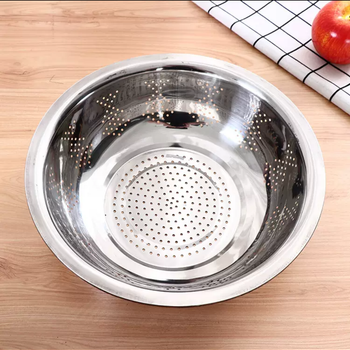 Kullesë inox për larjen e orizit dhe ushqimeve