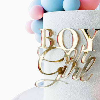 Zbukurim për tortën "Boy or Girl"
