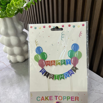 Cake topper “Happy Birthday” me balona