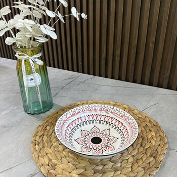 Tas dekorativ qeramik me motive tradicionale