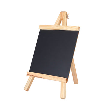 Mini tabelë e zezë me bazament druri 16 cm