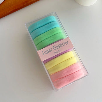 Set me 10 copë llasik për flokët me miks ngjyrash super elastike