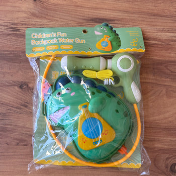 Pistoletë uji me dispenser uji në formë çante me dinosaur