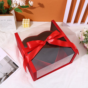 Kuti dhuratash me model zemre dhe fjongo, për paketim dhuratash