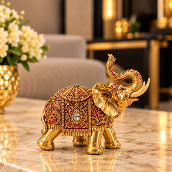 Elefant dekorativ gold, S