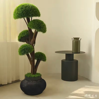 Pemë artificiale dekorative me degë dhe toptha,  për ambiente, 118 cm