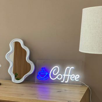 Panel LED me shkrimin "Coffee"