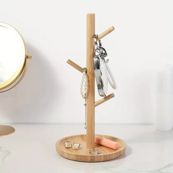 Mbajtëse druri për gota me degëzime