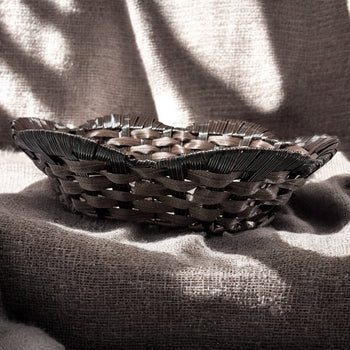 Shportë kashte kafe në formë luleje ovale