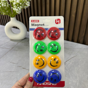 Magnete dekorative me fytyra smiley për frigorifer ose tabelë (8copë)