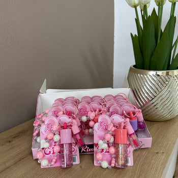 Set lip gloss për fëmijë me byzylyk dekorativ