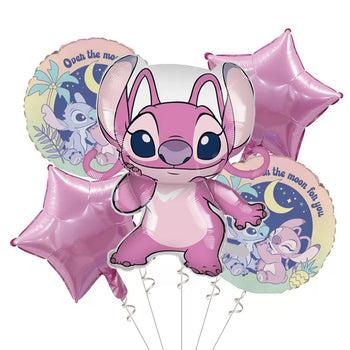 Set tullumbacesh me personazhin Stitch për dekor festash