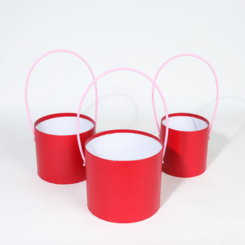 Kuti kartoni për lule me dorezë plastike pipz, set 3 copë