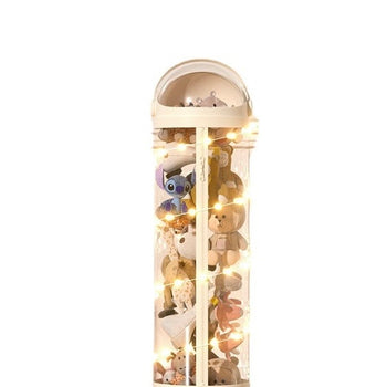 Kuti transparente për ruajtjen e lodrave, me kapak praktik, zinxhir