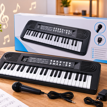 Piano elektronike me 37 taste dhe mikrofon