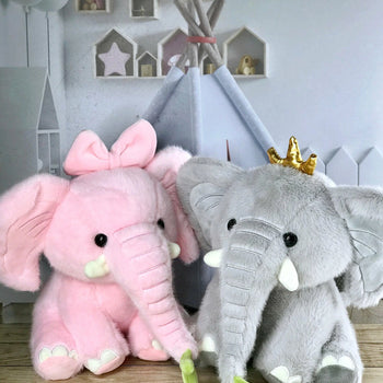 Elefant pellushi me kurorë ose fjongo