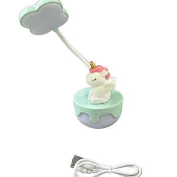 Llambë tavoline LED për fëmijë me figurë njëbrirëshi (USB)