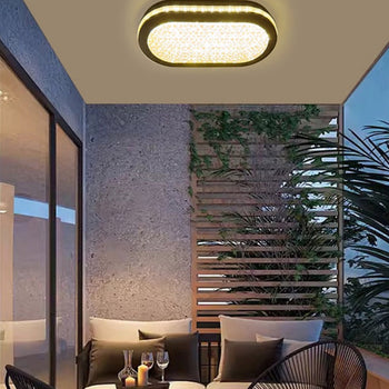 Ndriçues mural oval LED me ndriçim ballor dhe anësor ngjyrë e zezë