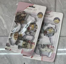 Forma inoks për biskota, set 6 copë