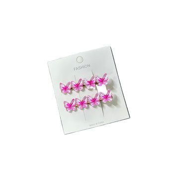 Kapëse flokësh me kristale në formë fluture, set 2 copë