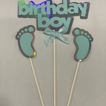 Dekor për tortën “birthday boy & girl”