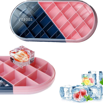 Formë akulli me mbajtëse e kapak transparent, formë trapez